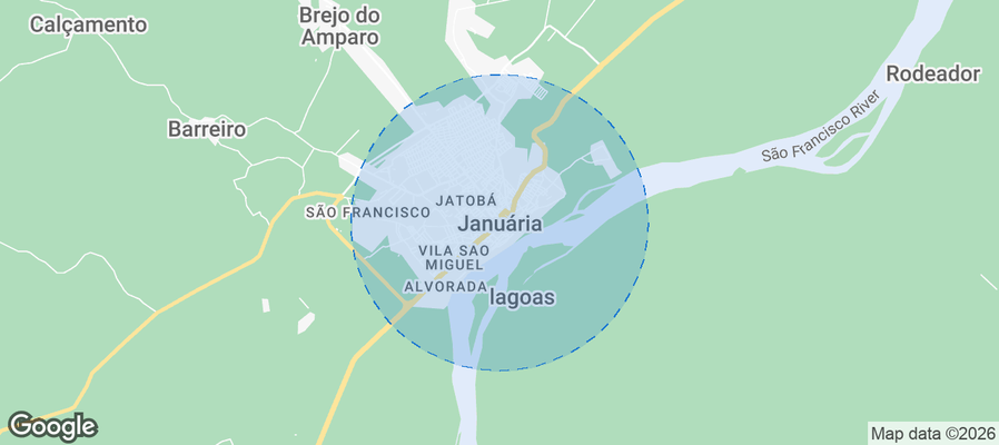 Januária Airbnb map